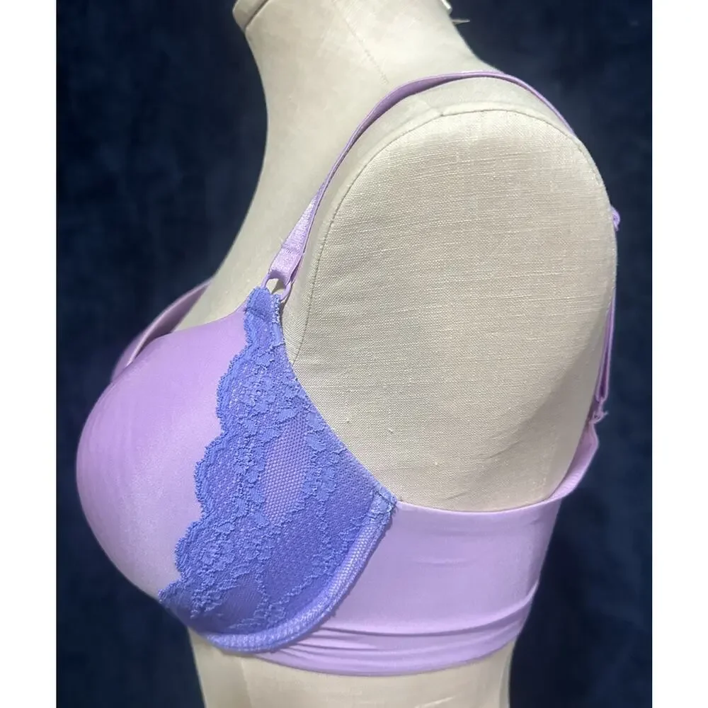 Victoria's Secret Lilac Purple Lace Demi Bra 34DD Underwire